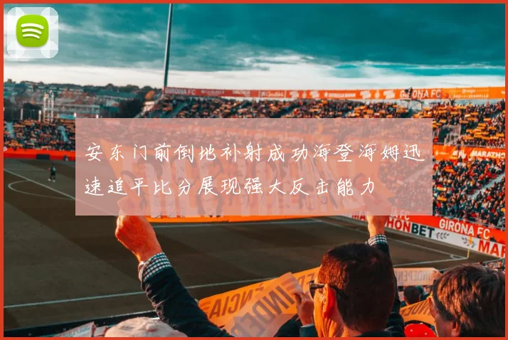 安东门前倒地补射成功海登海姆迅速追平比分展现强大反击能力
